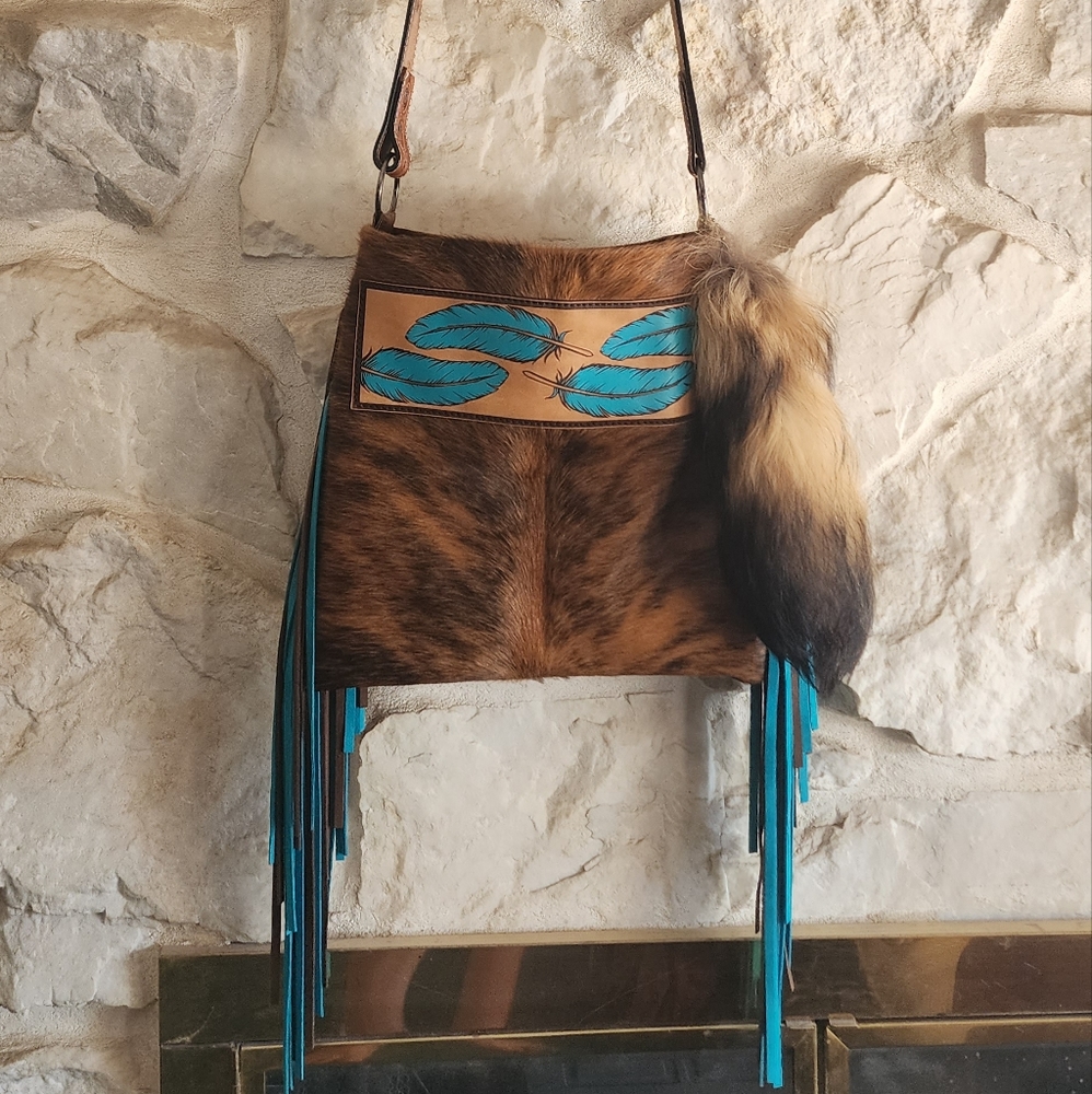 Custom Fringed Cactus Purse